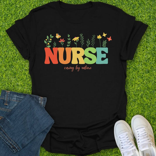 T-Shirt Black / S Caring By Nature Tee