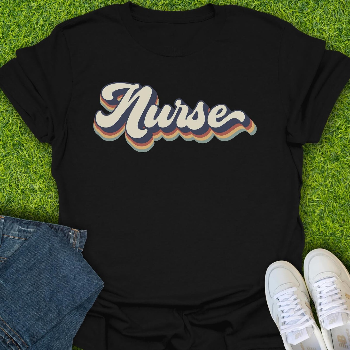 T-Shirt Black / S Retro Nurse Wave Tee