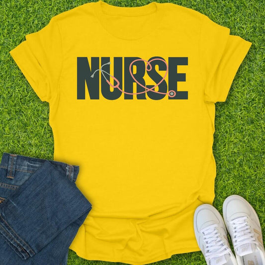 T-Shirt Daisy / S Stethoscope Heart Nurse Tee