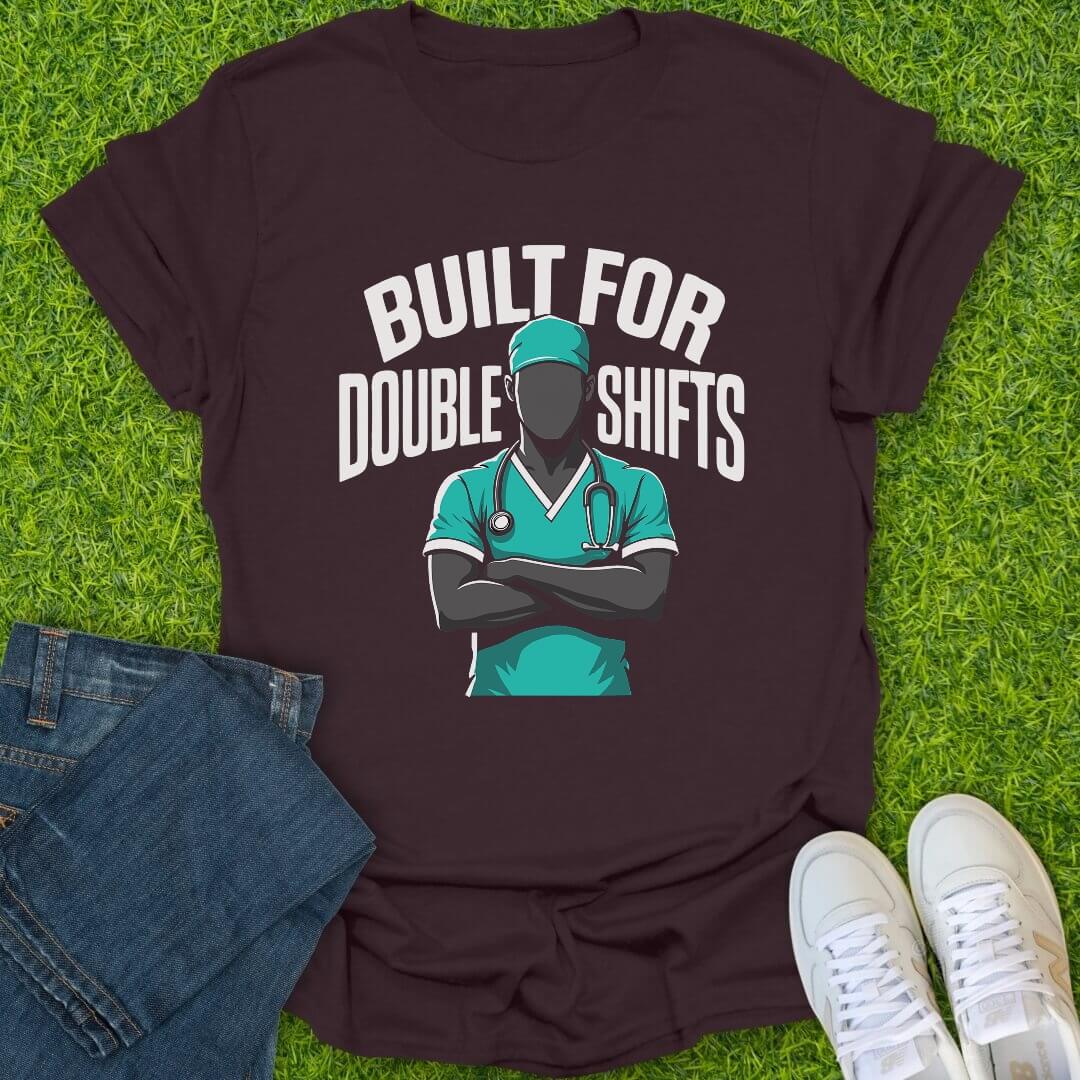 T-Shirt Dark Chocolate / S Double Shifts Tee