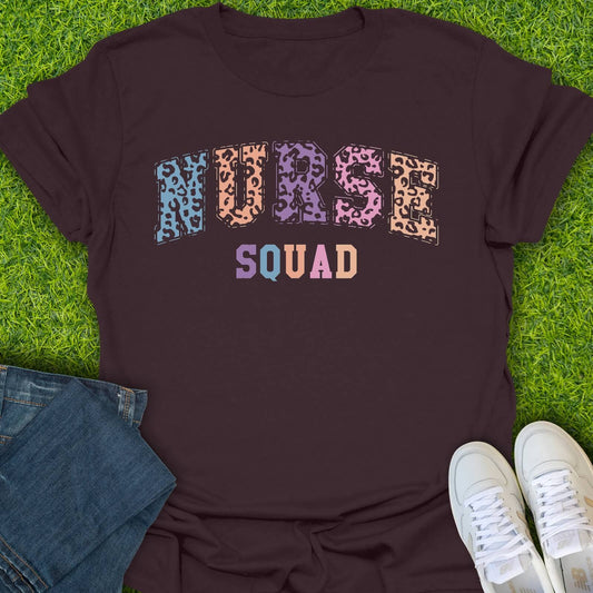T-Shirt Dark Chocolate / S Leopard Nurse Squad Tee
