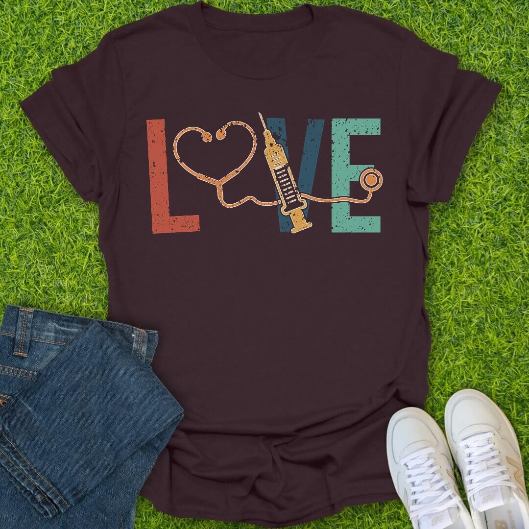 T-Shirt Dark Chocolate / S Nurse Love Tee