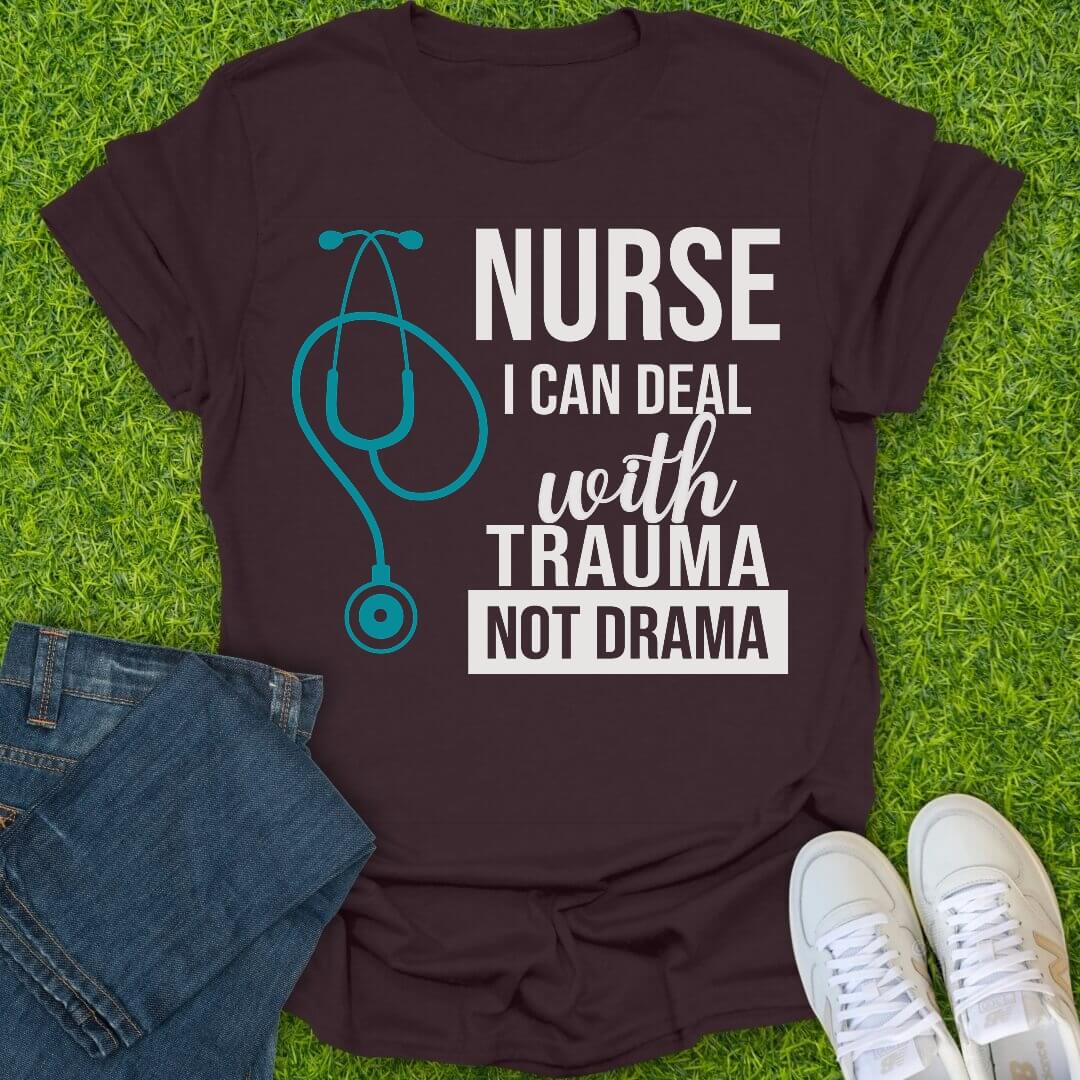T-Shirt Dark Chocolate / S Trauma Not Drama Tee
