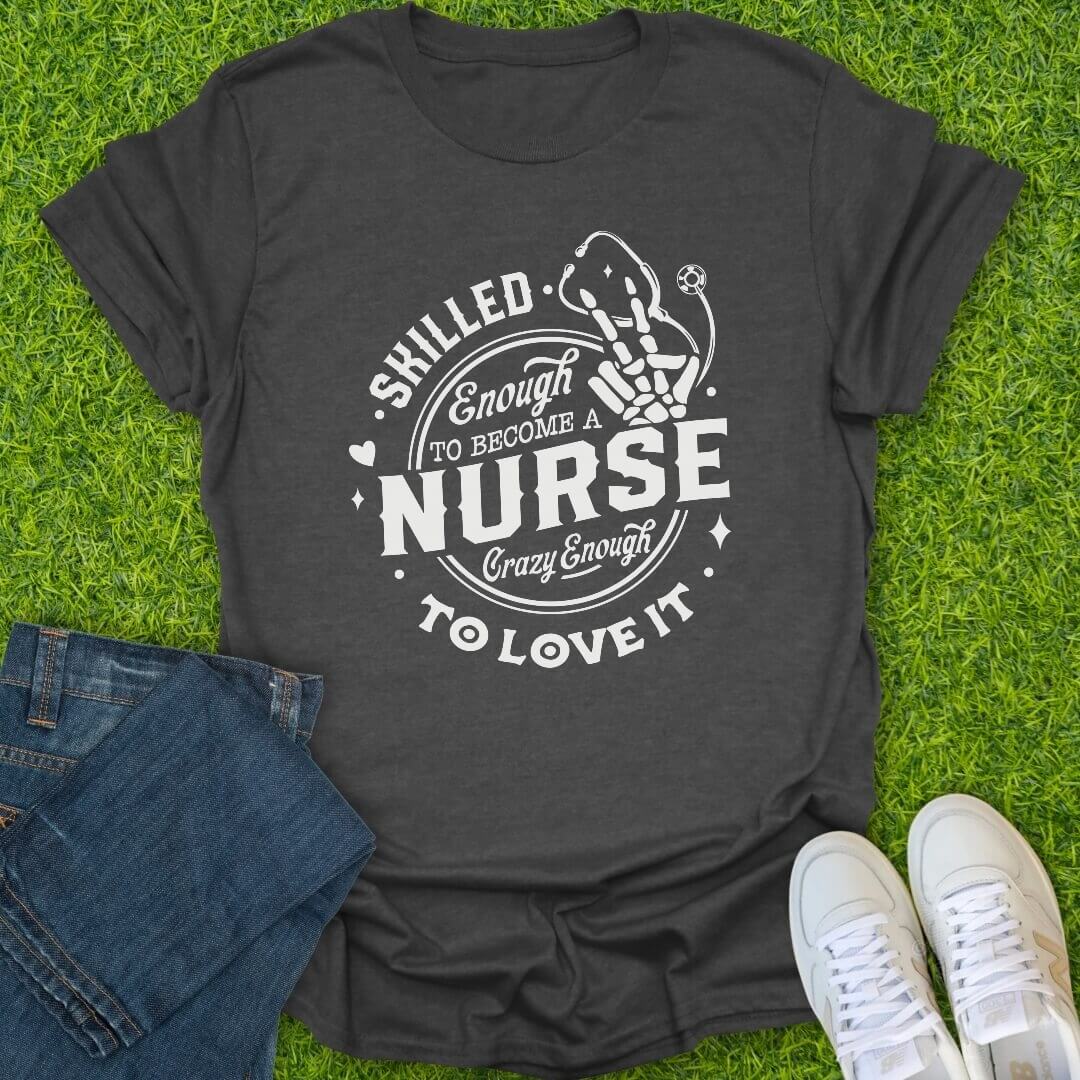 T-Shirt Dark Heather / S Crazy Enough To Love It Tee