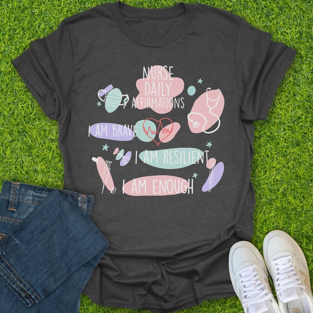 T-Shirt Dark Heather / S Daily Affirmations Tee