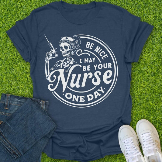 T-Shirt Heather Navy / S Be Nice Tee