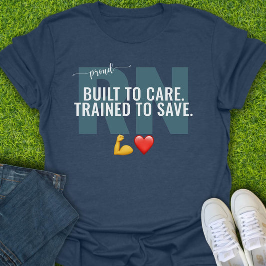 T-Shirt Heather Navy / S Trained To Save Tee