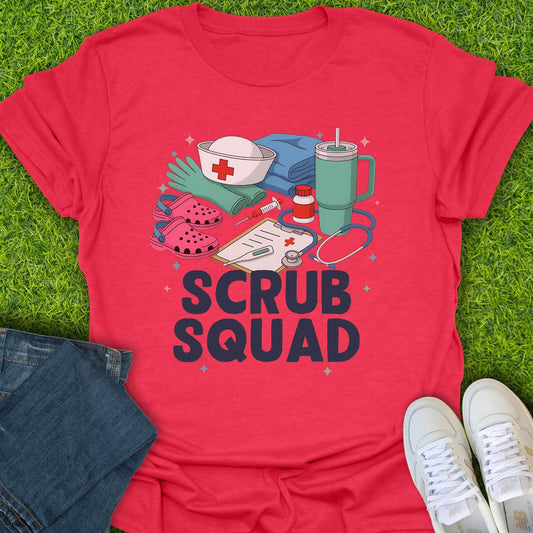 T-Shirt Heather Red / S Scrub Squad Tee