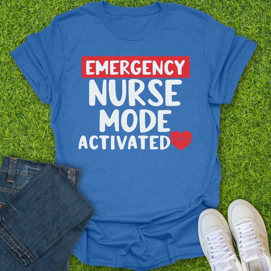 T-Shirt Heather Royal / S Emergency Nurse Mode Tee