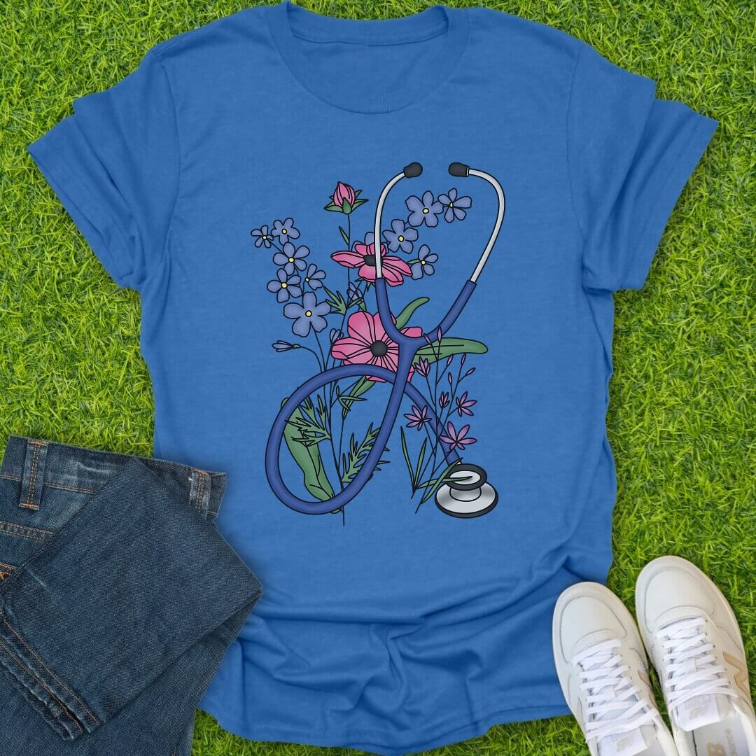 T-Shirt Heather Royal / S Healing Blooms Tee