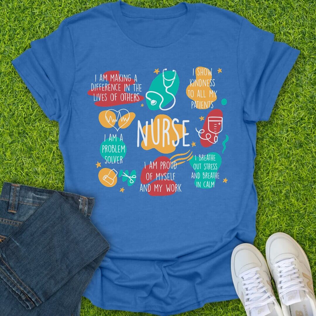 T-Shirt Heather Royal / S Nurse Affirmations Tee