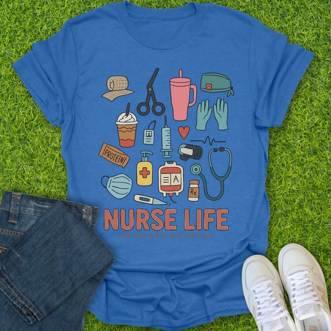 T-Shirt Heather Royal / S Nurse Life Tee