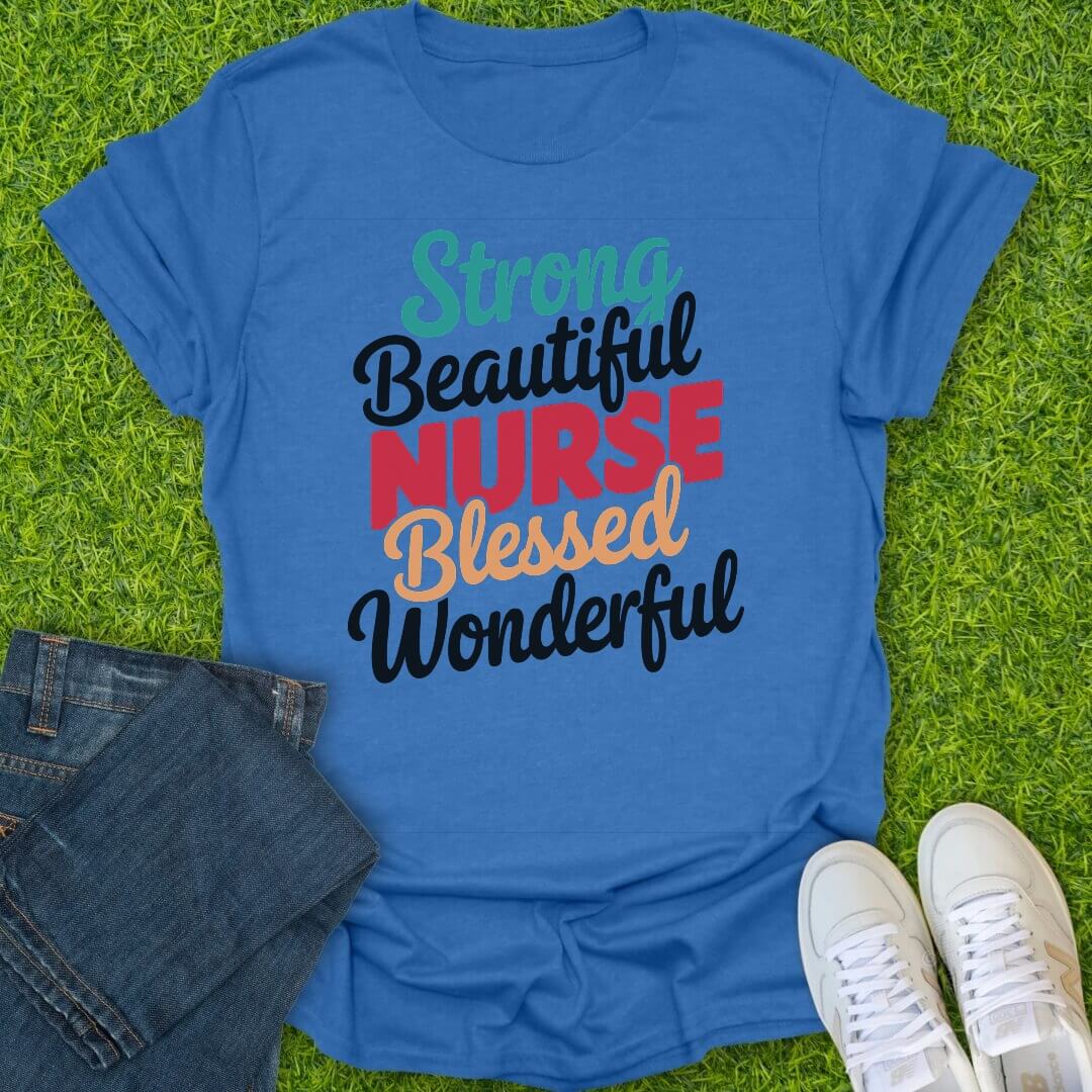 T-Shirt Heather Royal / S Strong Beautiful Nurse Tee