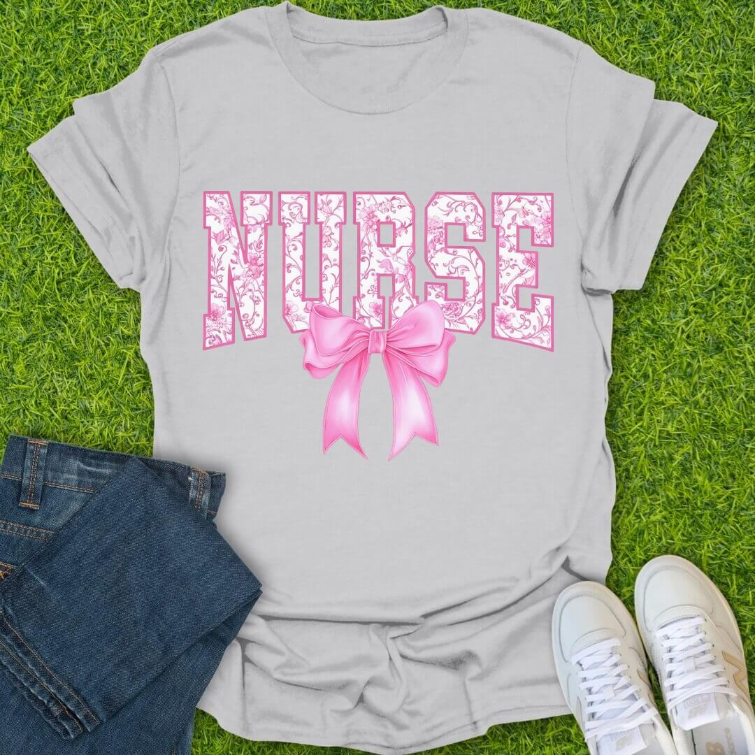 T-Shirt Ice Grey / S Pretty in Pink Tee