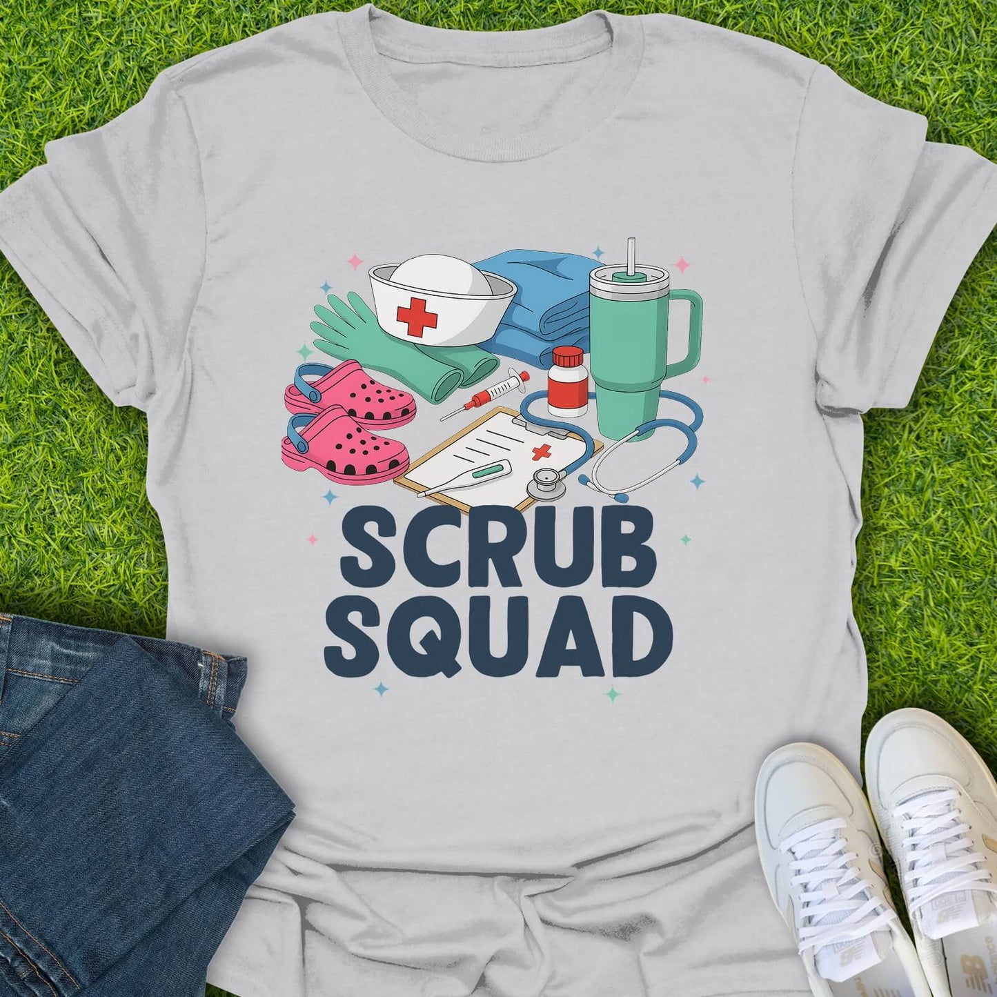 T-Shirt Ice Grey / S Scrub Squad Tee