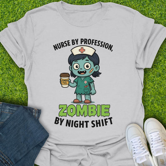 T-Shirt Ice Grey / S Zombie By Night Shift Tee