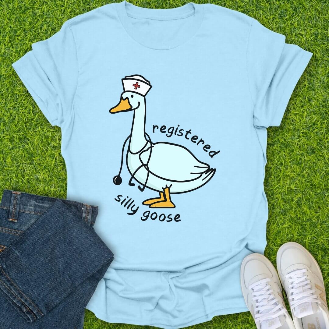 T-Shirt Light Blue / S Goose On Duty Tee