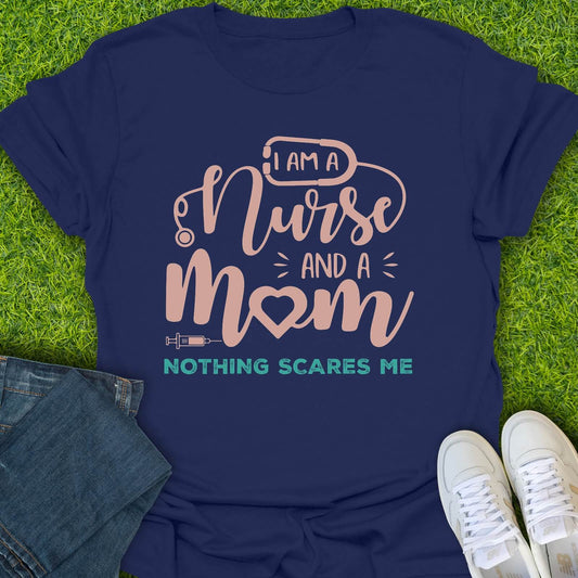 T-Shirt Navy / S Fearless Nurse Mom Tee