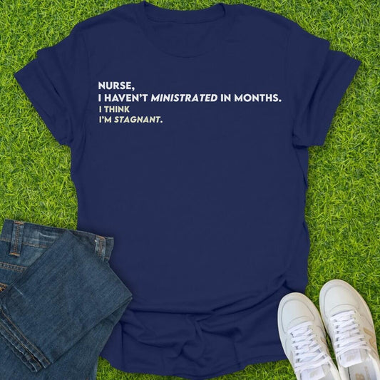 T-Shirt Navy / S I Think I'm Stagnant Tee