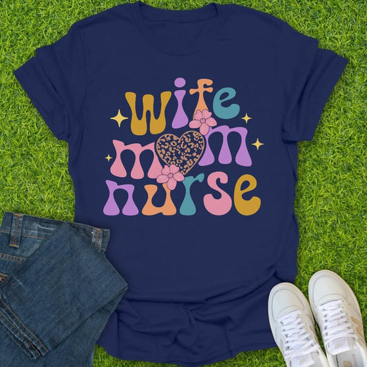 T-Shirt Navy / S Retro Bloom Tee