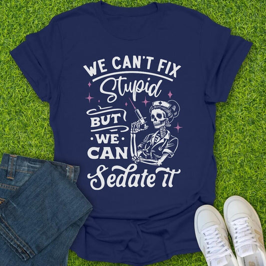 T-Shirt Navy / S We Can Sedate It Tee