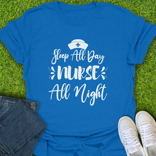 T-Shirt Royal / S Nurse All Night Tee
