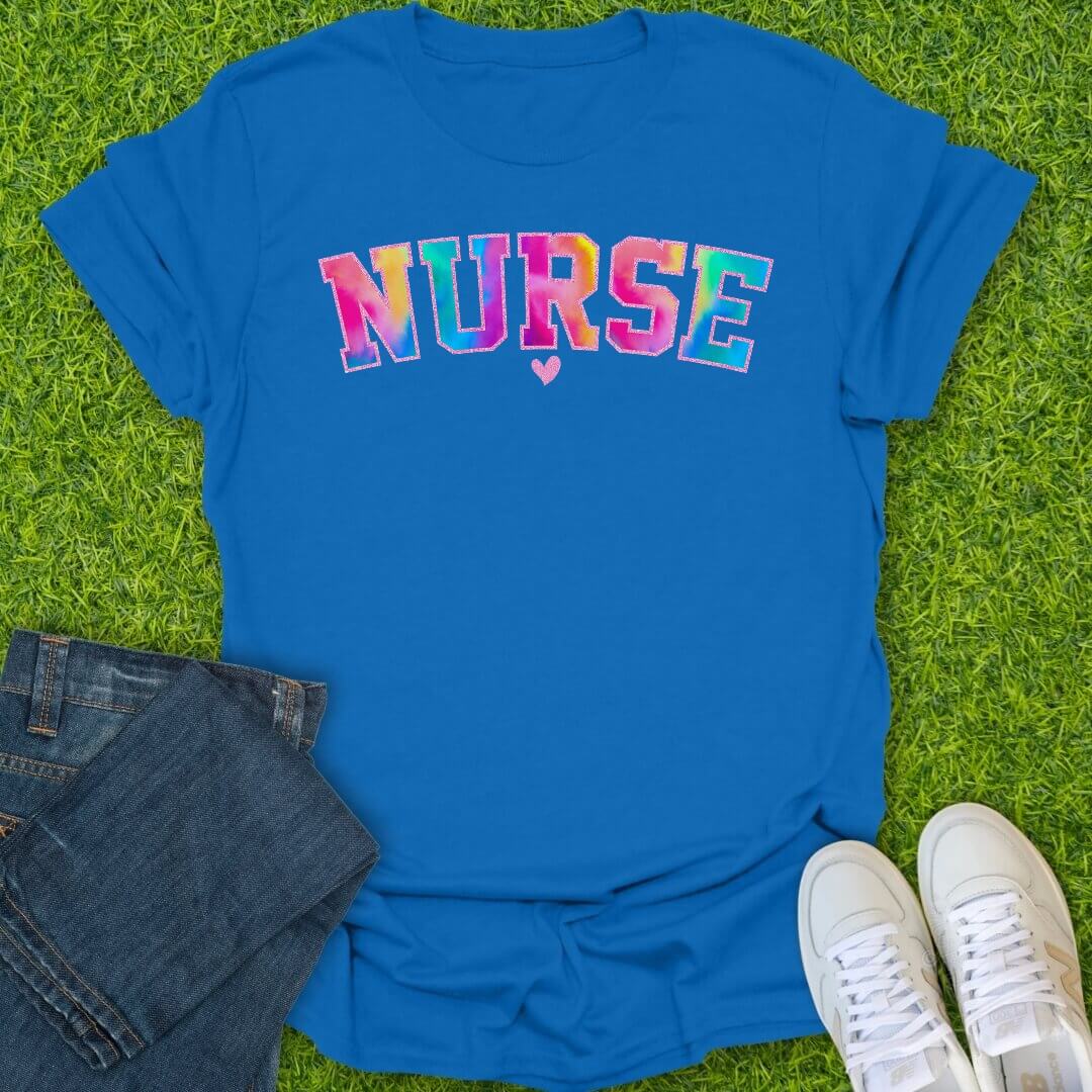 T-Shirt Royal / S Rainbow Nurse Varsity Tee