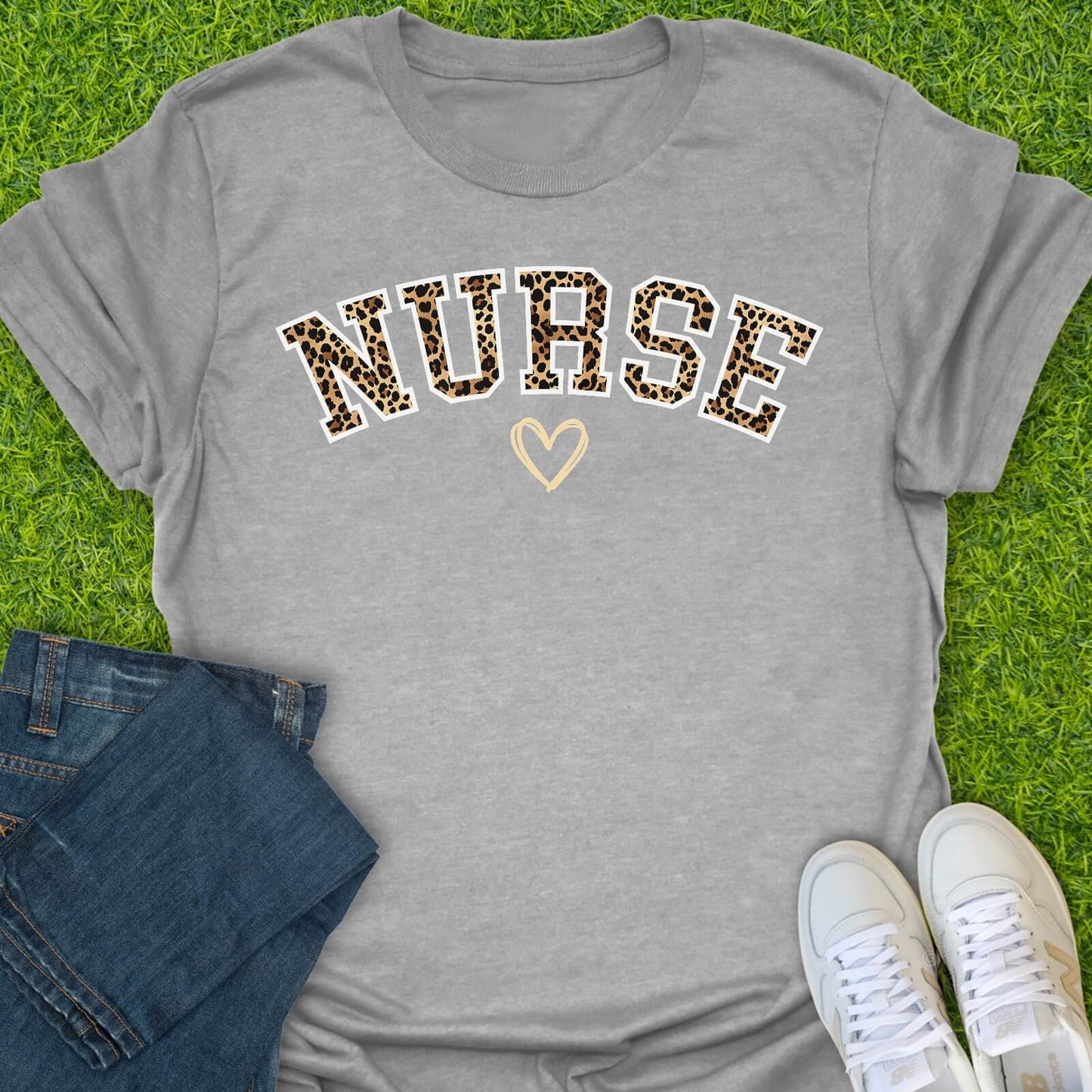 T-Shirt Sport Grey / S Leopard Nurse Arch Tee