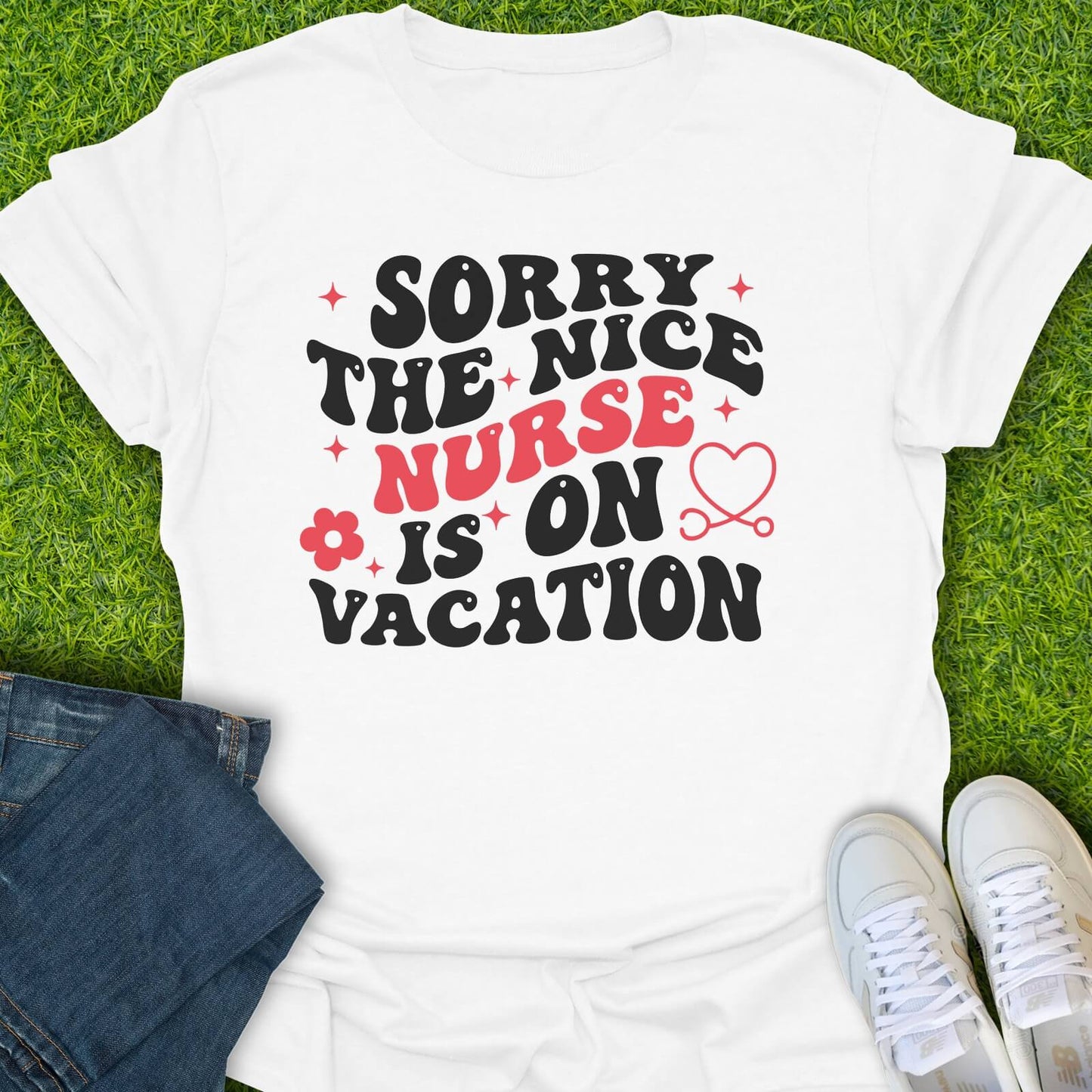 T-Shirt White / S Nurse Is On Vacation Tee