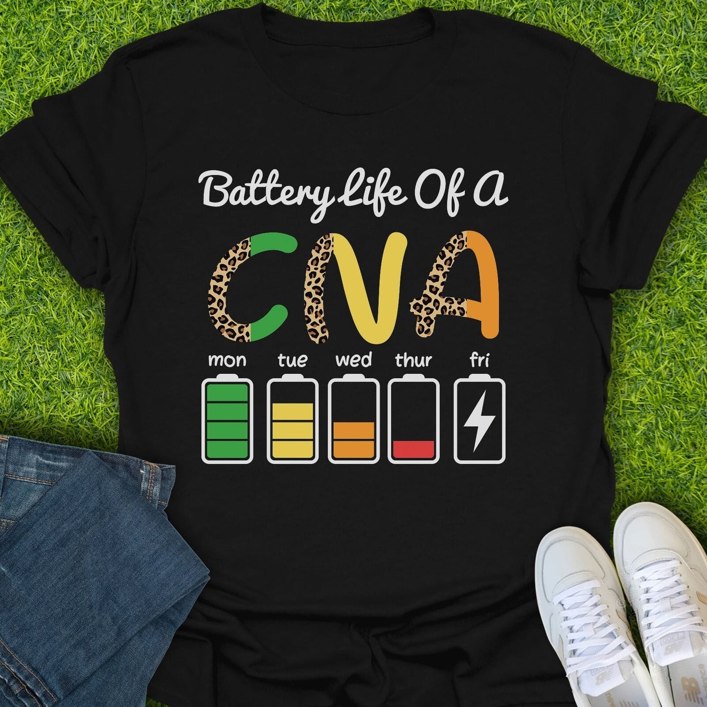 T-Shirt Black / S Battery Life Of A CNA Tee
