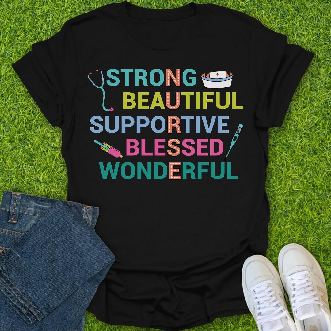 T-Shirt Black / S Bold Nurse Traits Tee