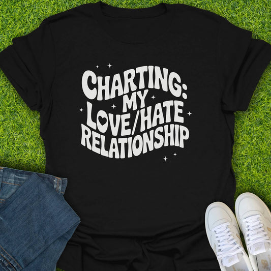T-Shirt Black / S Charting My Love/Hate Relationship Tee