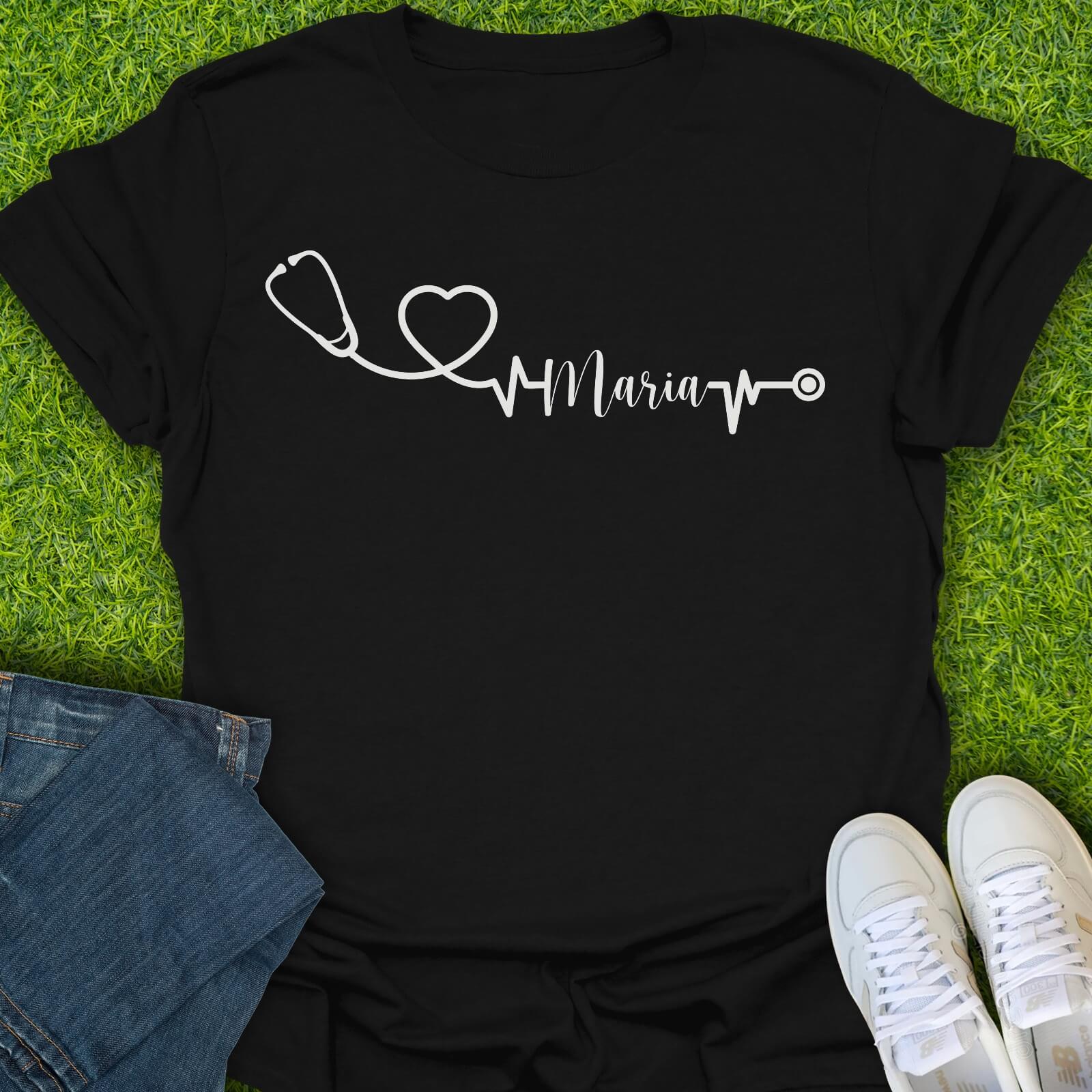 T-Shirt Black / S Custom Stethoscope Tee