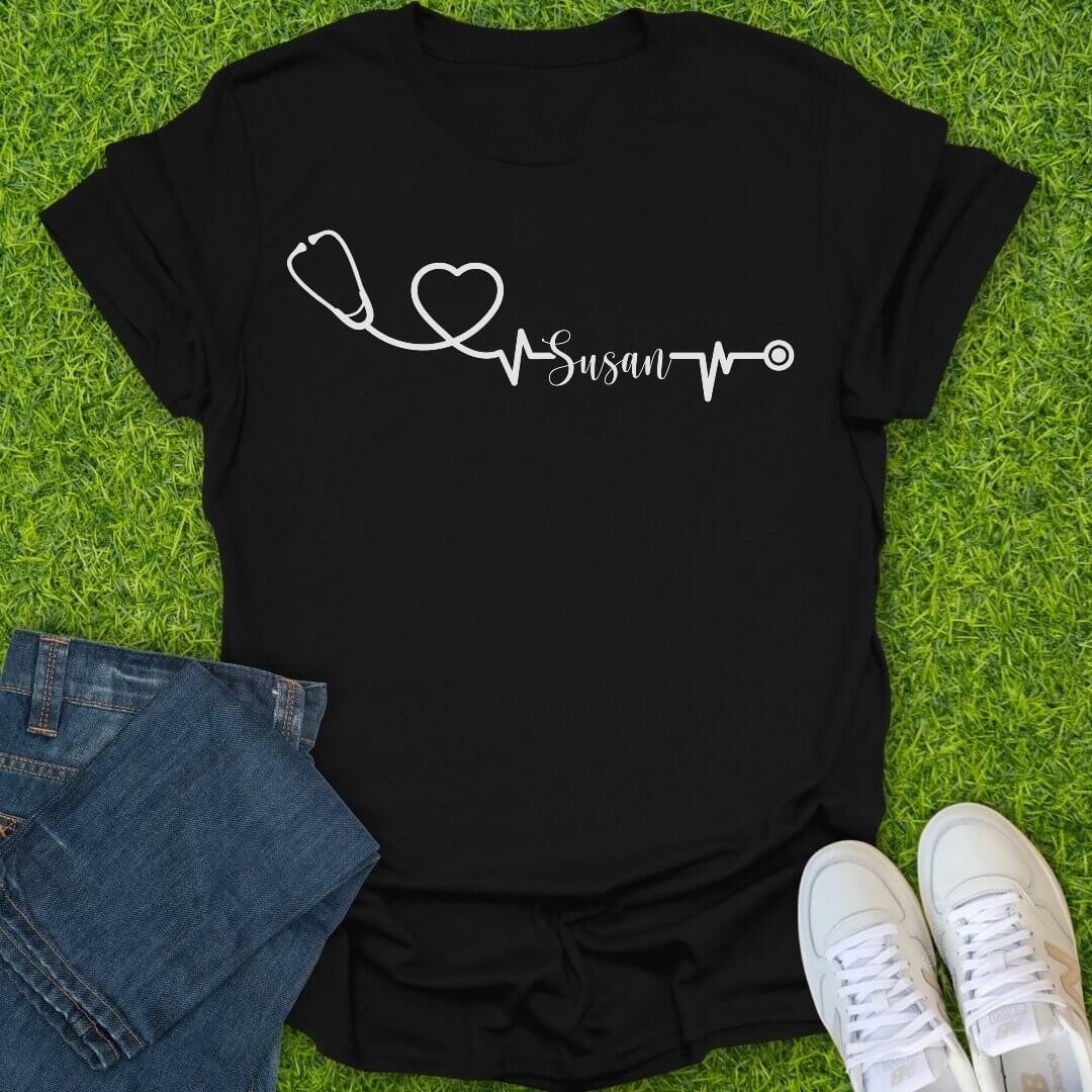 T-Shirt Black / S Custom StethoscopeTee