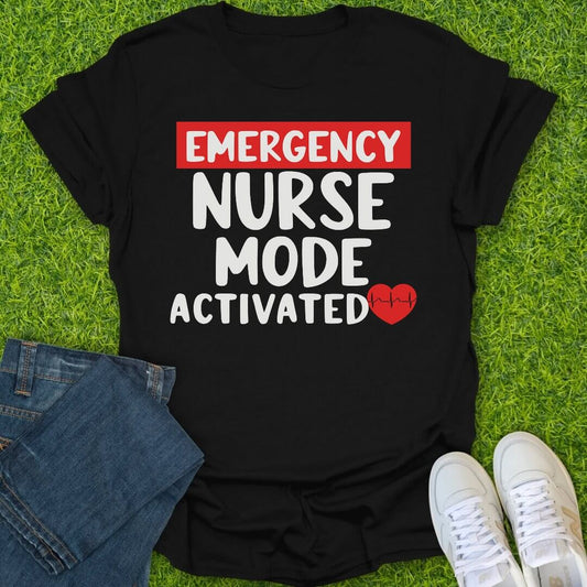 T-Shirt Black / S Emergency Nurse Mode Tee