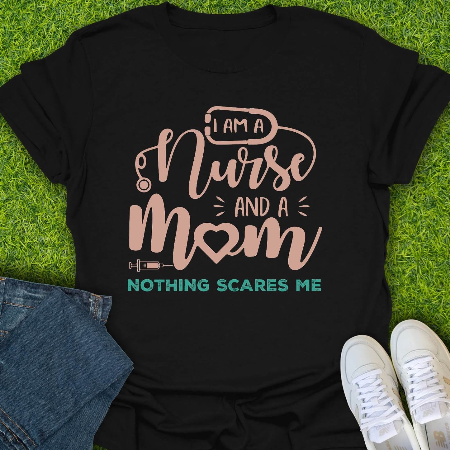 T-Shirt Black / S Fearless Nurse Mom Tee