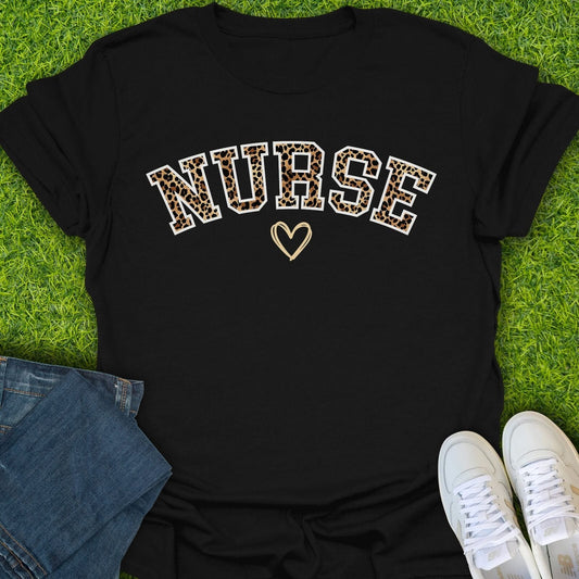 T-Shirt Black / S Leopard Nurse Arch Tee