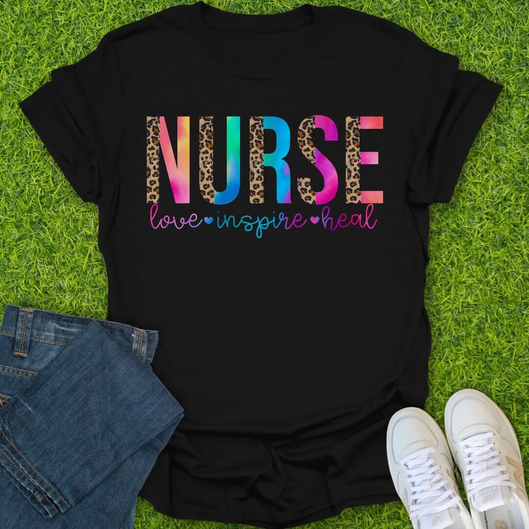 T-Shirt Black / S Love Inspire Heal Tee