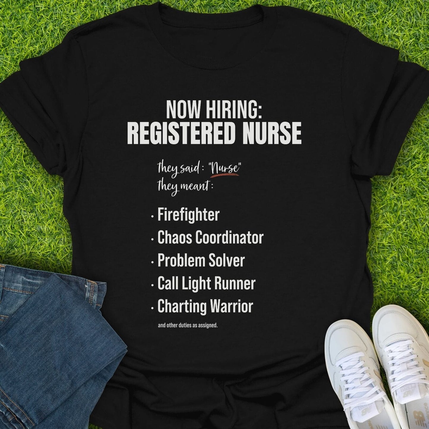 T-Shirt Black / S Now Hiring RN Tee