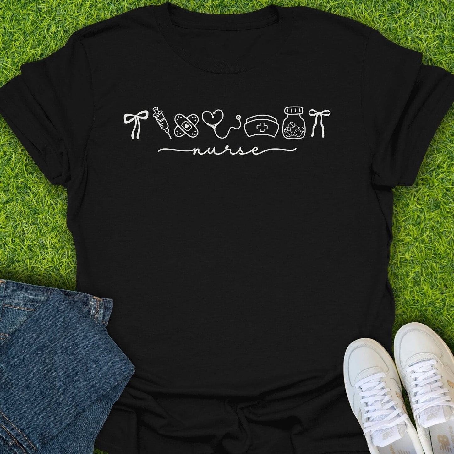 T-Shirt Black / S Nurse Life Icons Tee