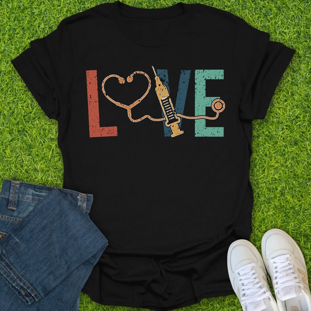T-Shirt Black / S Nurse Love Tee