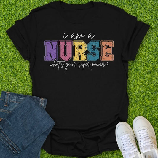 T-Shirt Black / S Nurse Superpower Tee