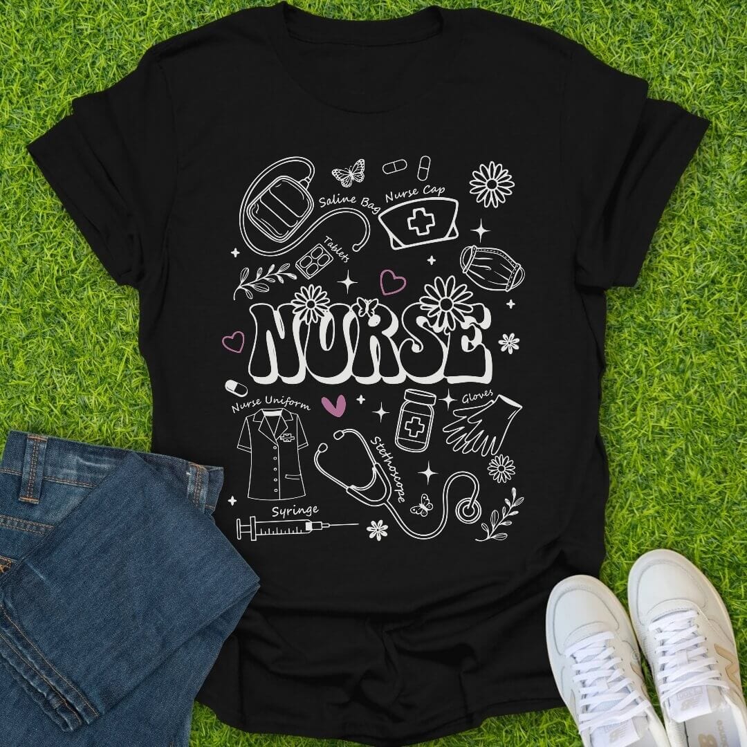 T-Shirt Black / S Parts Of A Nurse Tee