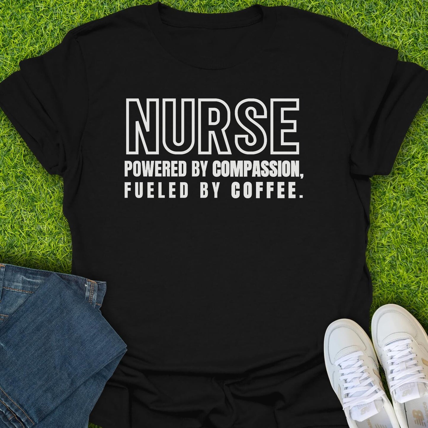 T-Shirt Black / S Powered by Compassion Tee