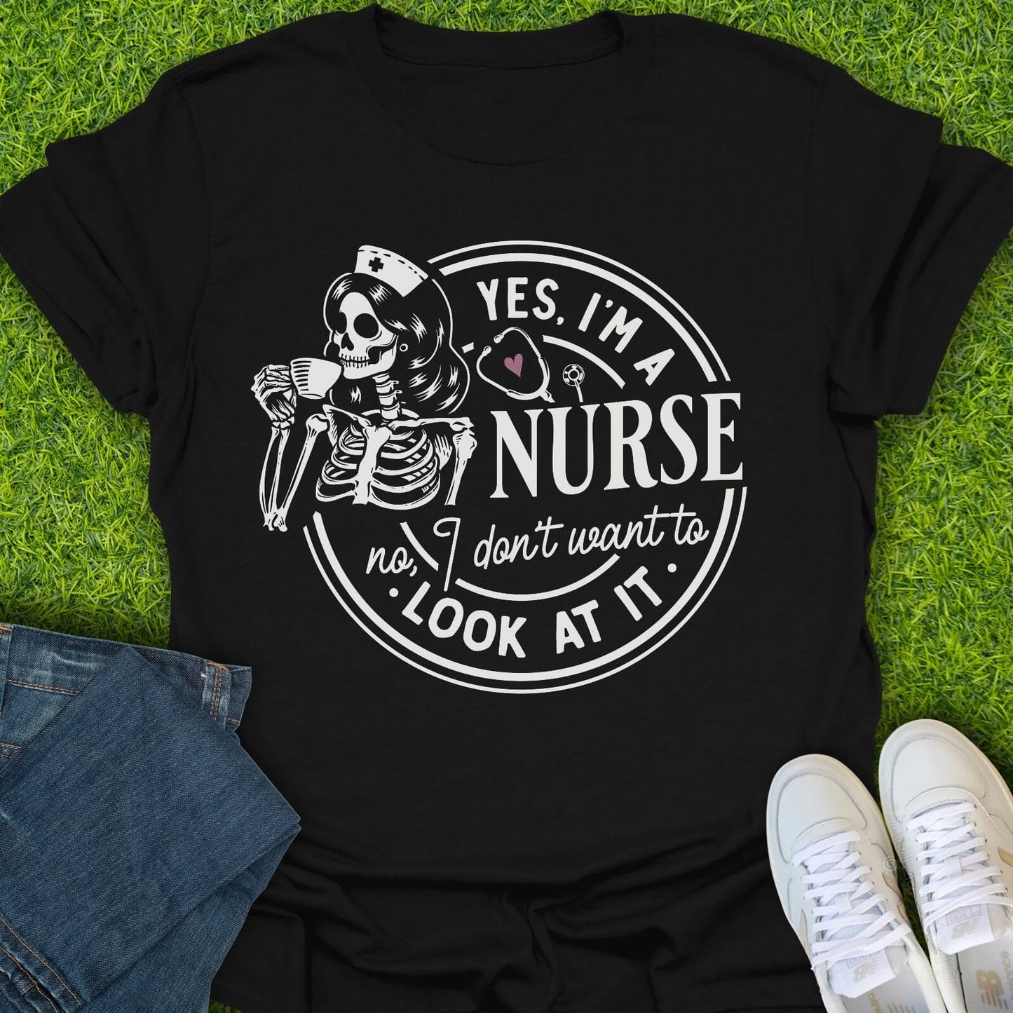 T-Shirt Black / S Yes I Am A Nurse Tee