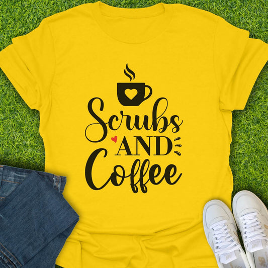 T-Shirt Daisy / S Fueled By Scrubs And Coffee Tee