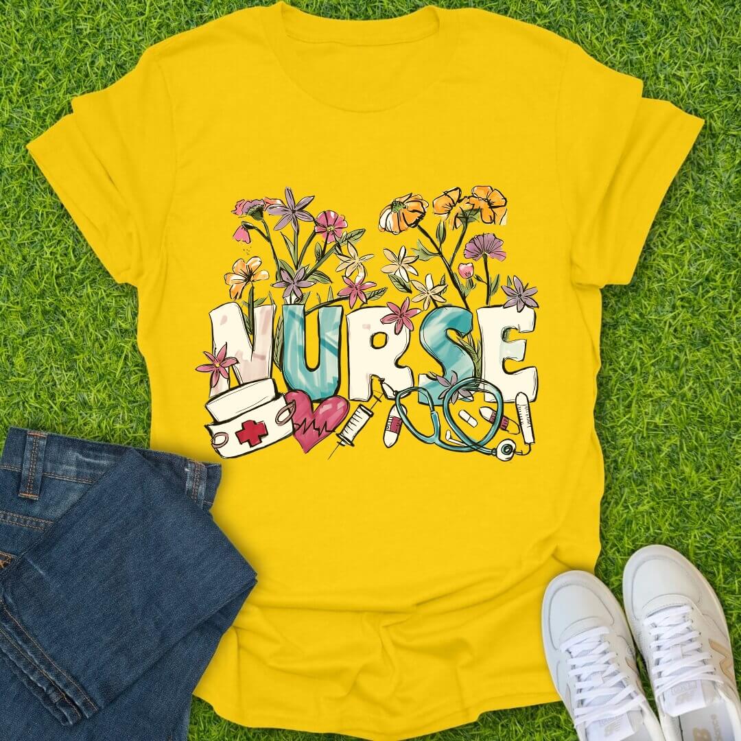 T-Shirt Daisy / S Hand Painted Healing Tee