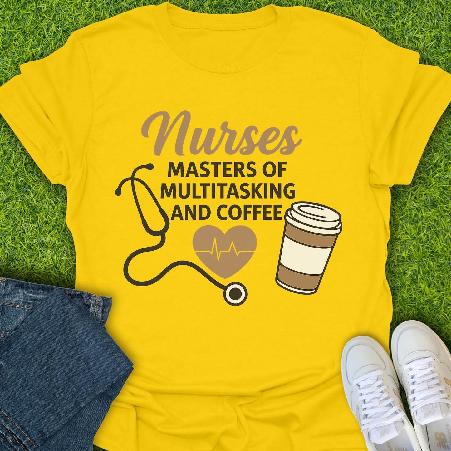 T-Shirt Daisy / S Masters Of Multitasking & Coffee Tee