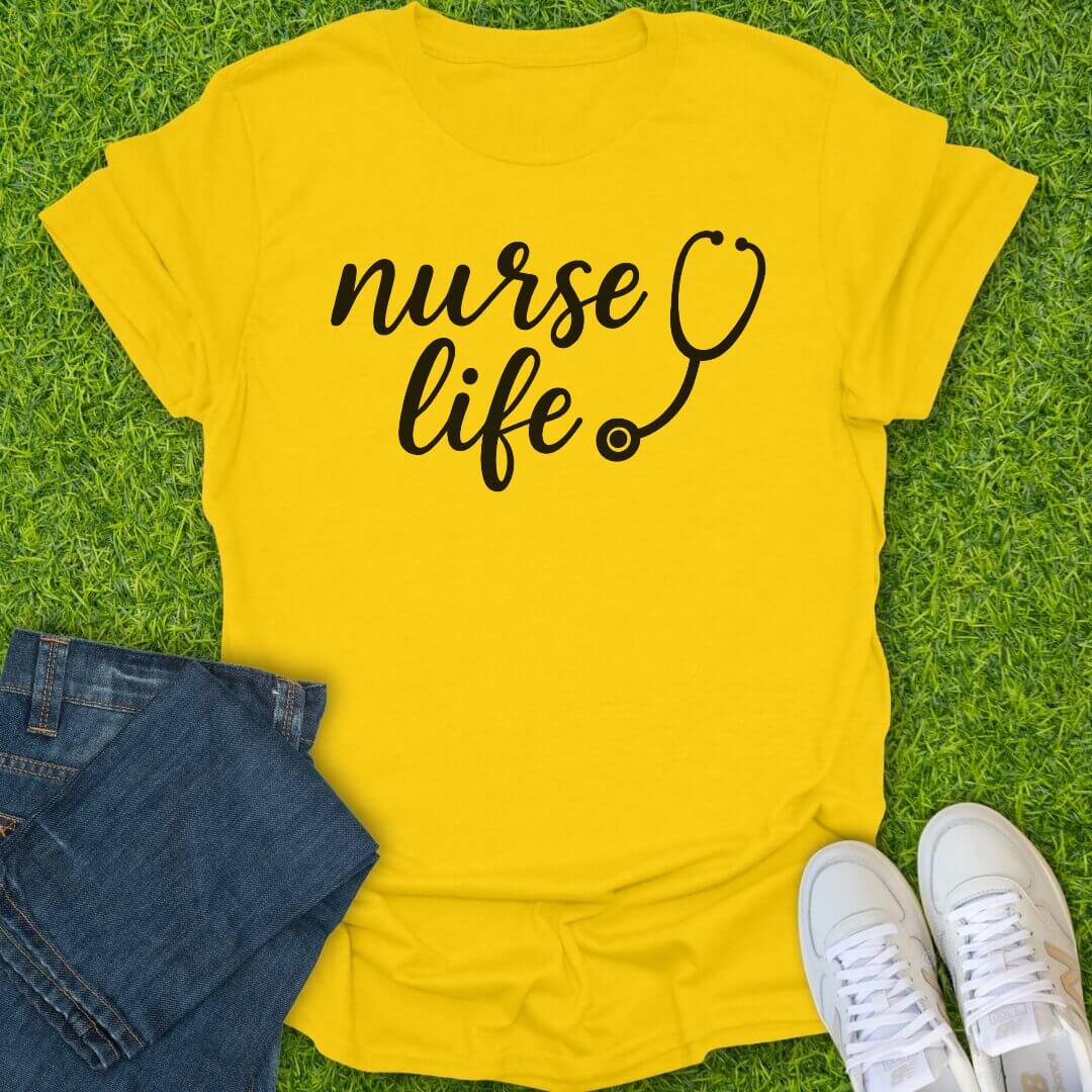T-Shirt Daisy / S Nurse Life Script Tee