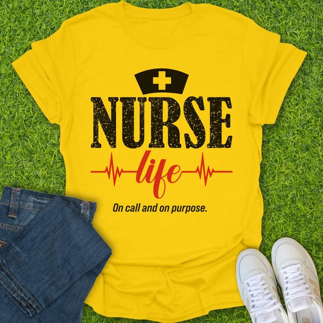 T-Shirt Daisy / S Nurse Life With Hearbeat Tee